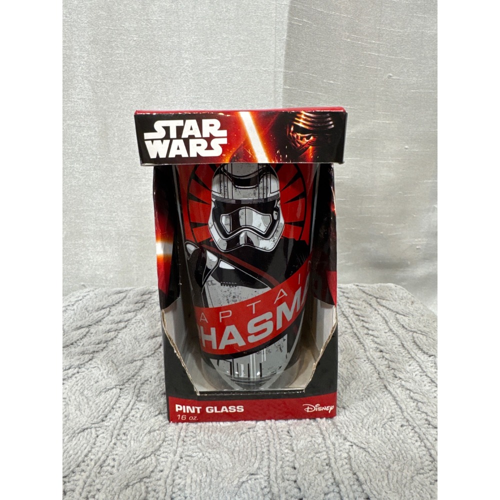 Star Wars Captain Phasma Pint Glass 16 oz Silver Buffalo Disney First Order NEW